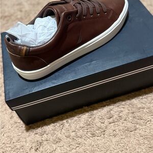 Nautica Men's Leather Brown Sneakers